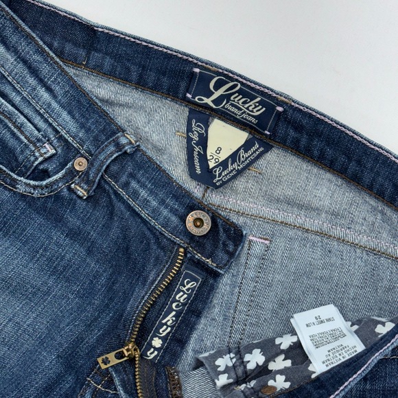 Lucky Brand Jeans Sweet N Low Bootcut Flare 31x29 Womens 8/29 Pink Stitching - Picture 4 of 10